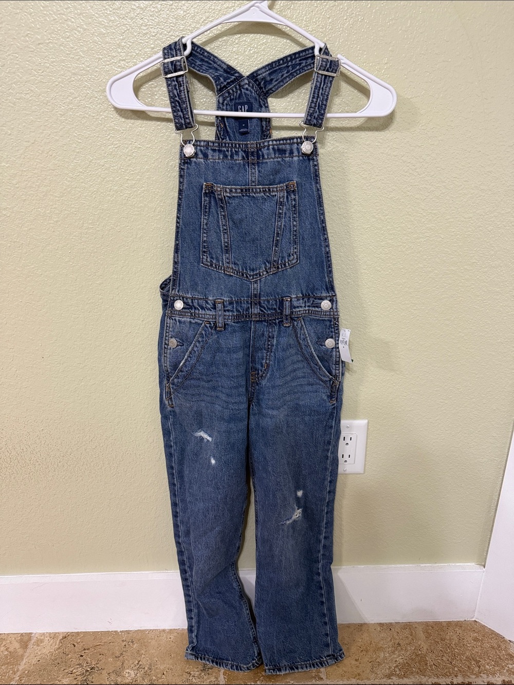 GAP Kids Denim Overalls in Medium Blue